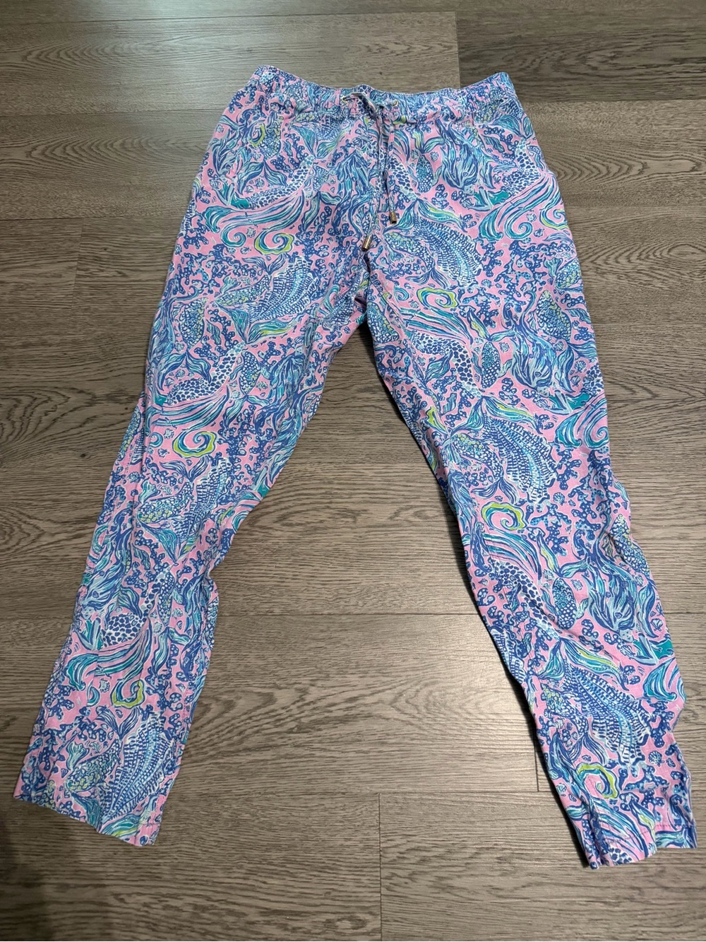 Lilly Pulitzer Pink, Blue & Green Patterned Skinny Jeans
